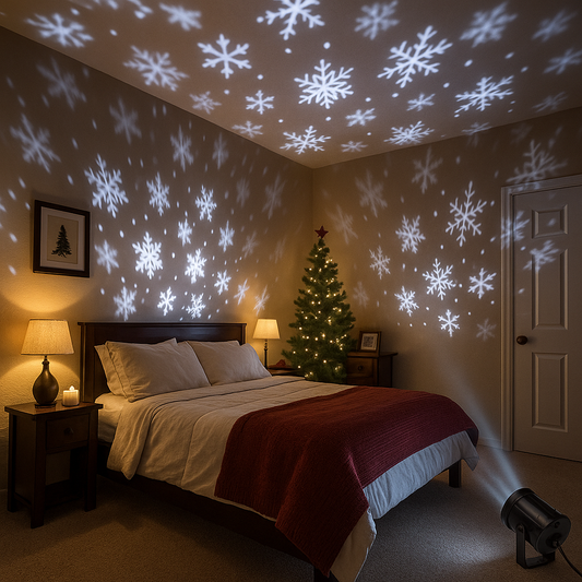 Julprojektor Snöflinge LED-Ljus